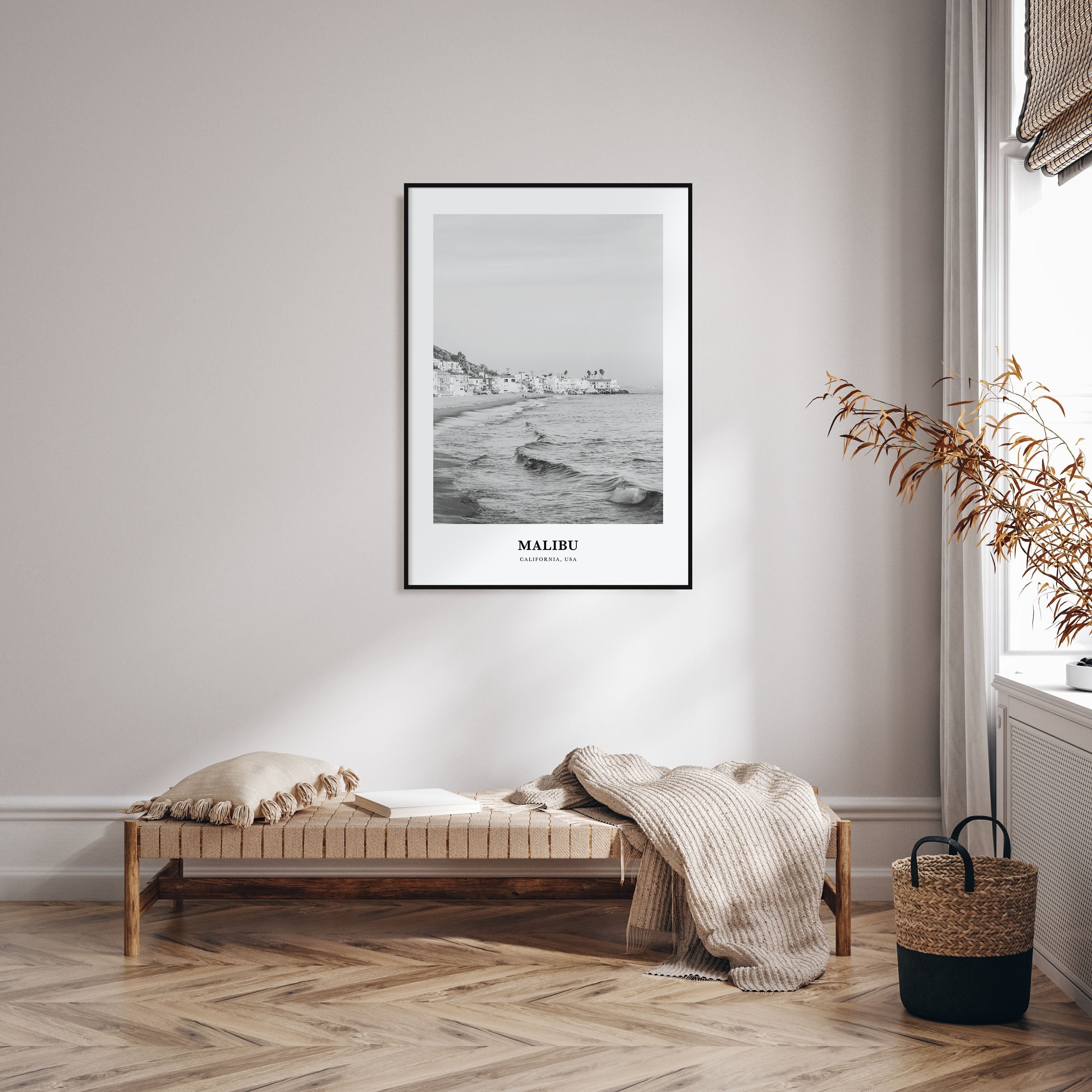 Malibu Portrait B&W No 1 Poster
