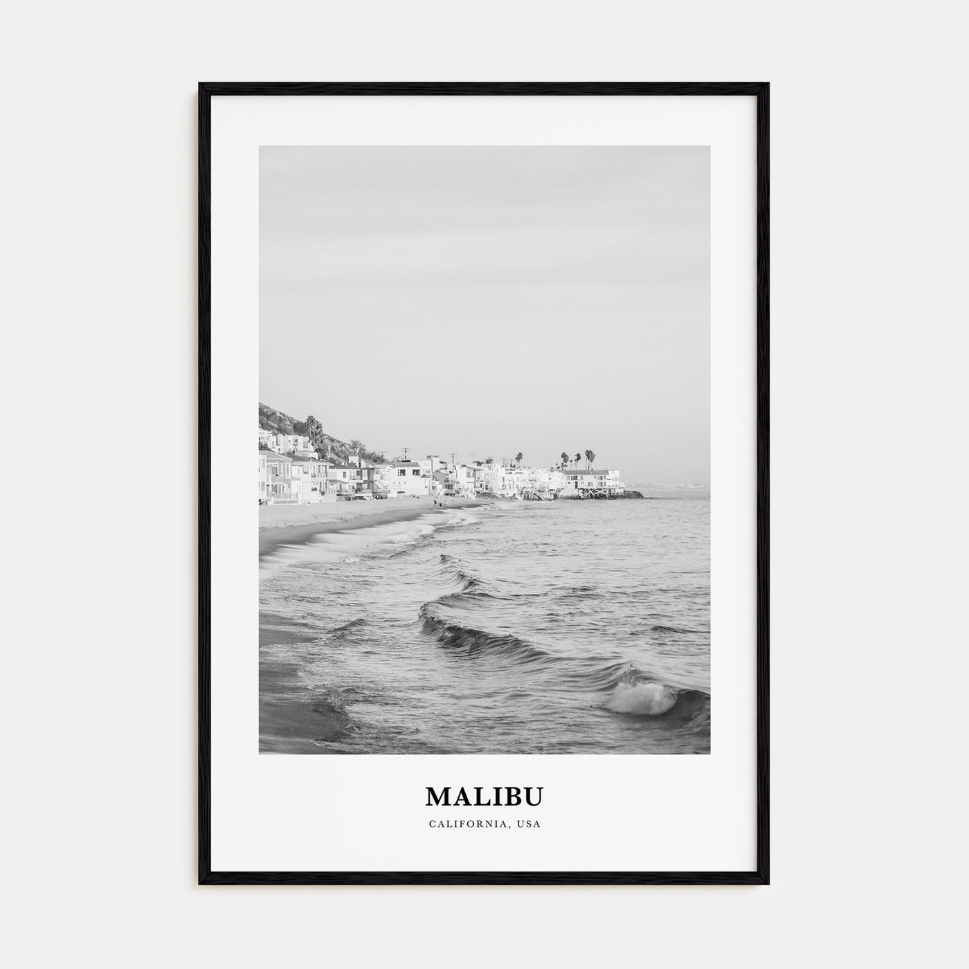 Malibu Portrait B&W No 1 Poster