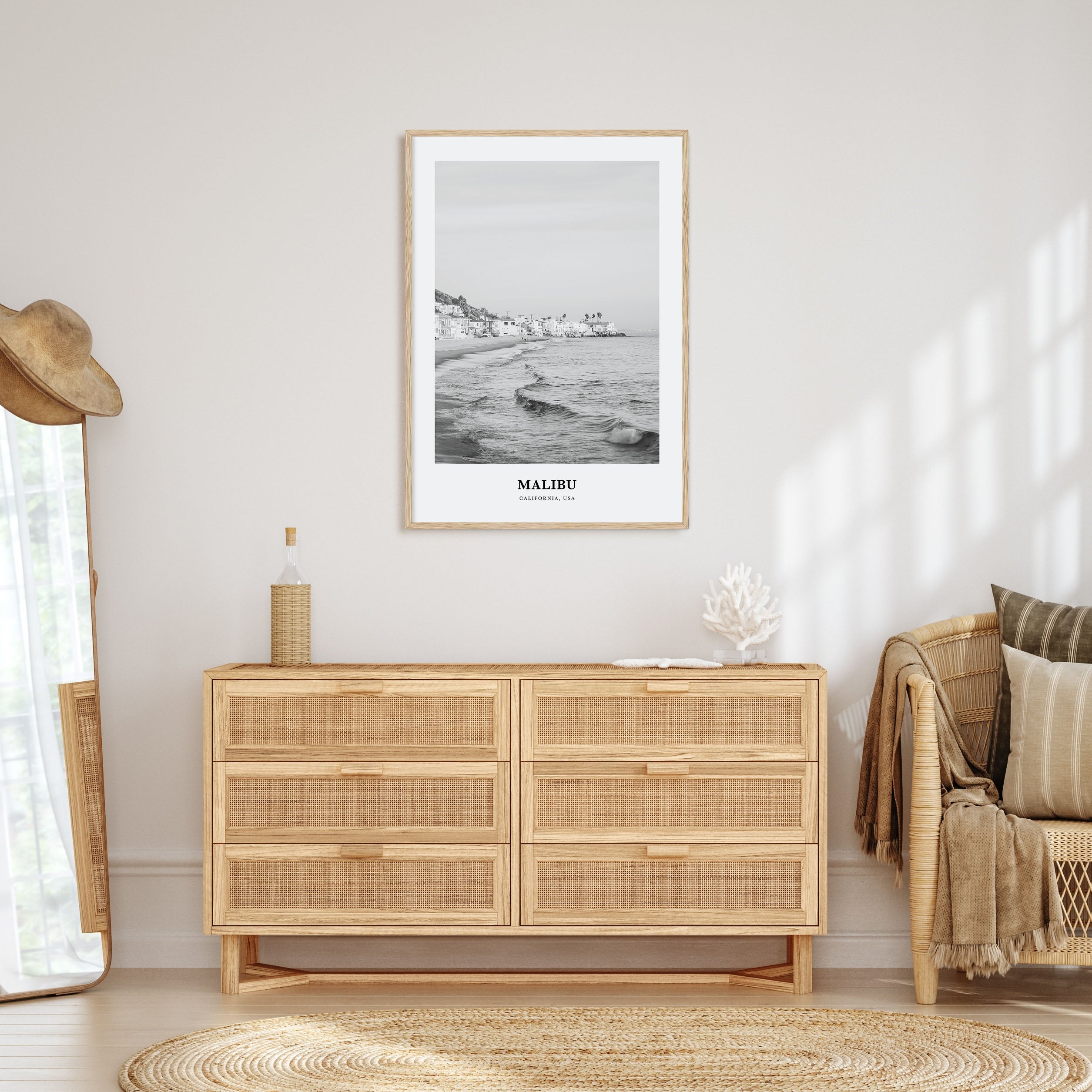 Malibu Portrait B&W No 1 Poster