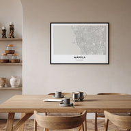 Manila Map Landscape Poster