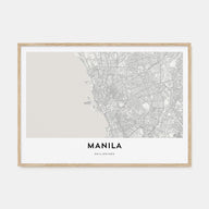 Manila Map Landscape Poster