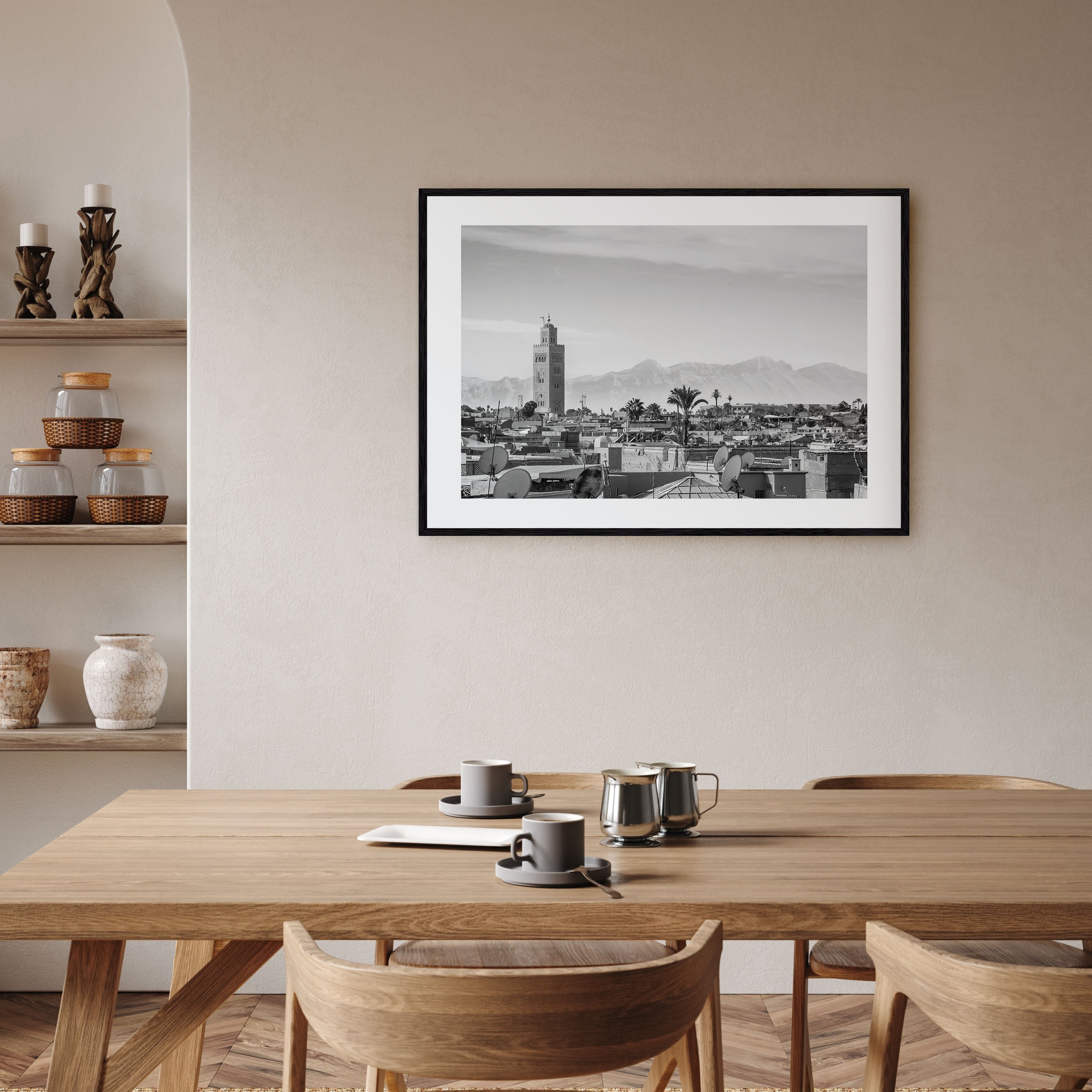 Marrakesh Landscape B&W Poster