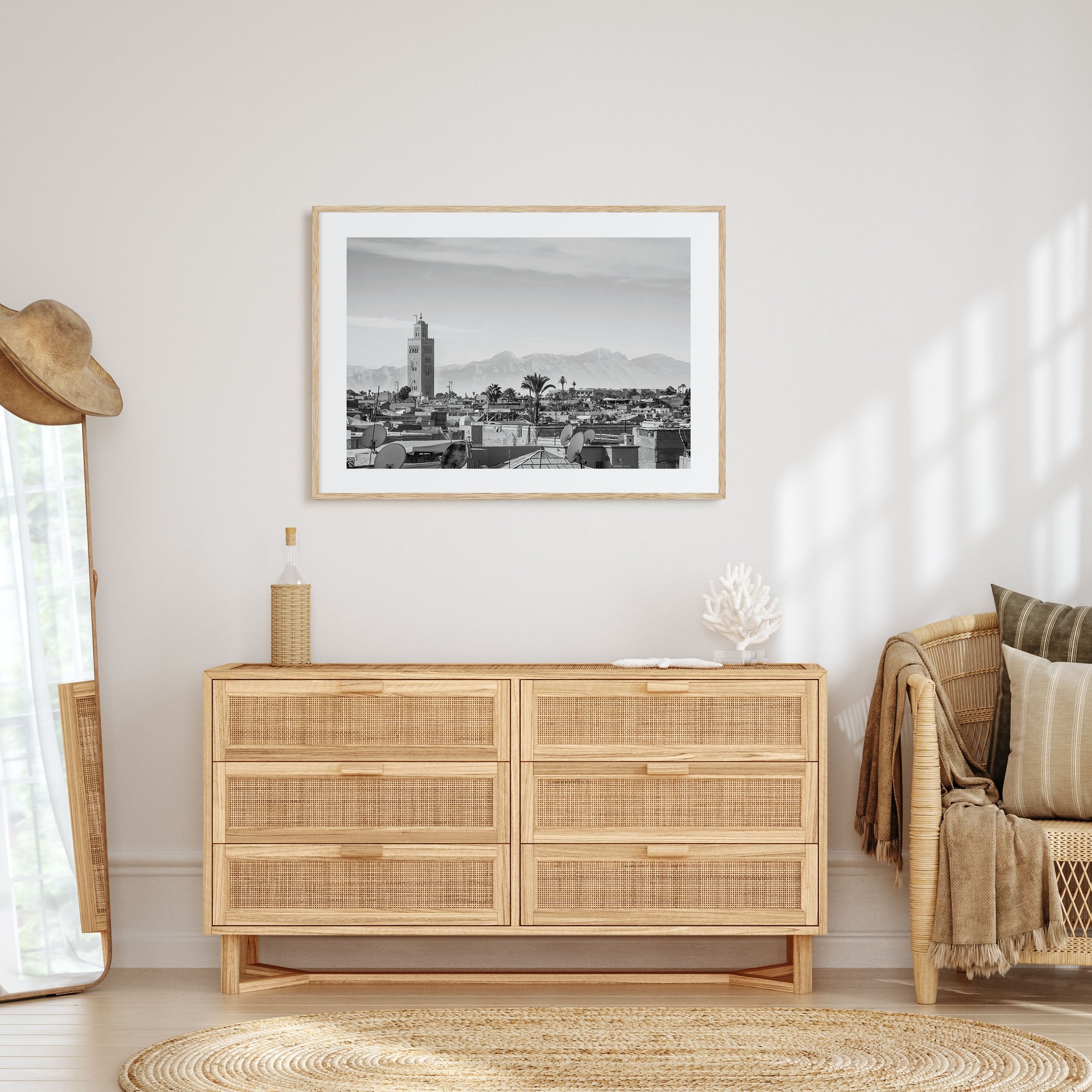 Marrakesh Landscape B&W Poster