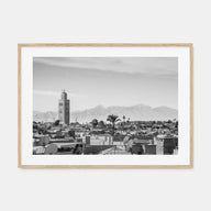 Marrakesh Landscape B&W Poster