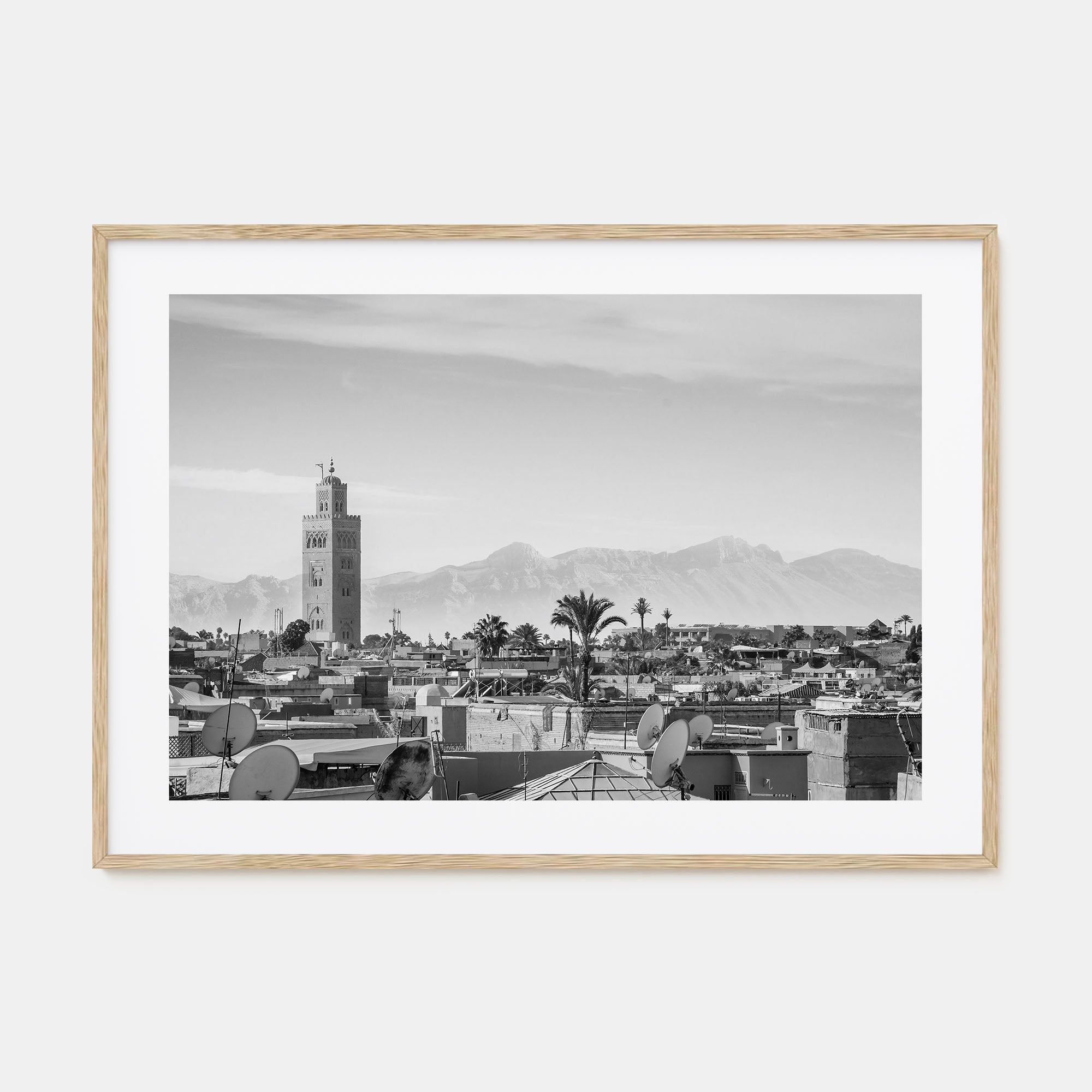 Marrakesh Landscape B&W Poster