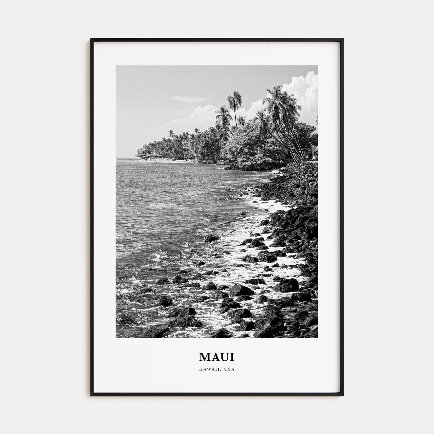 Maui Portrait B&W No 1 Poster
