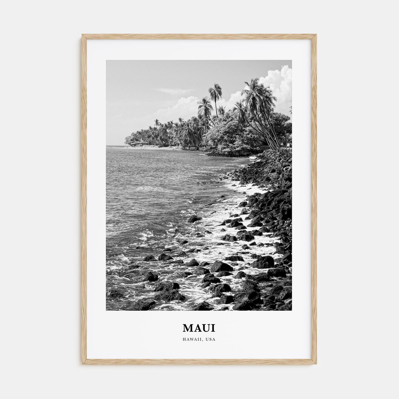 Maui Portrait B&W No 1 Poster