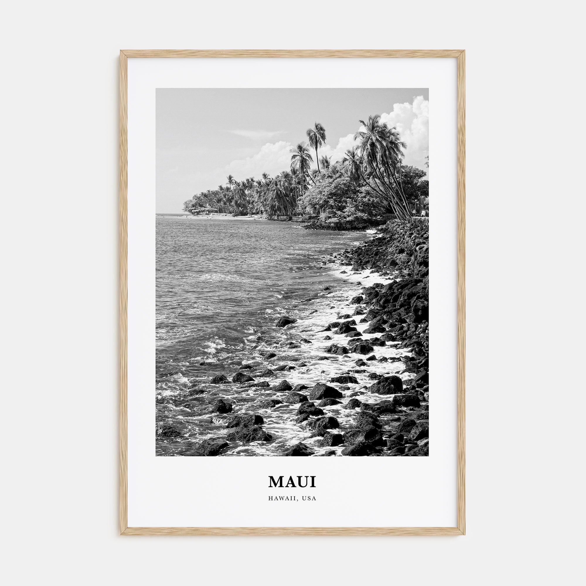 Maui Portrait B&W No 1 Poster