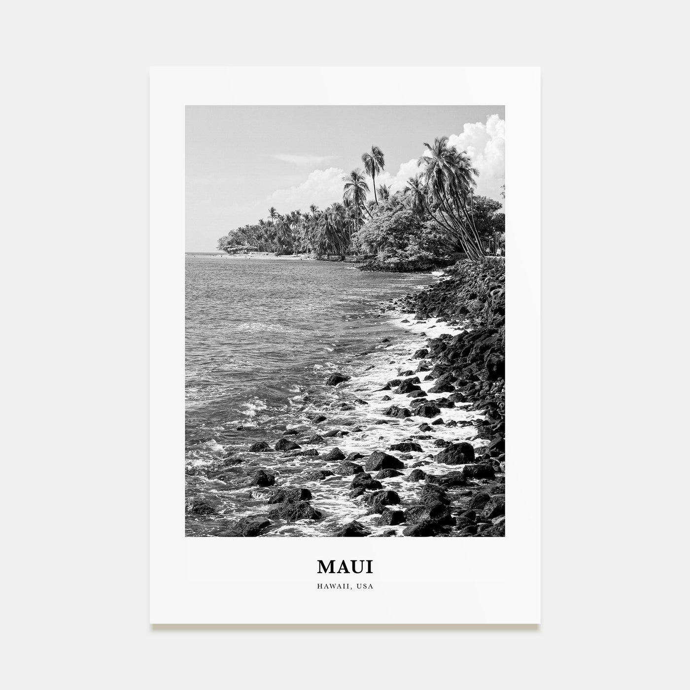 Maui Portrait B&W No 1 Poster