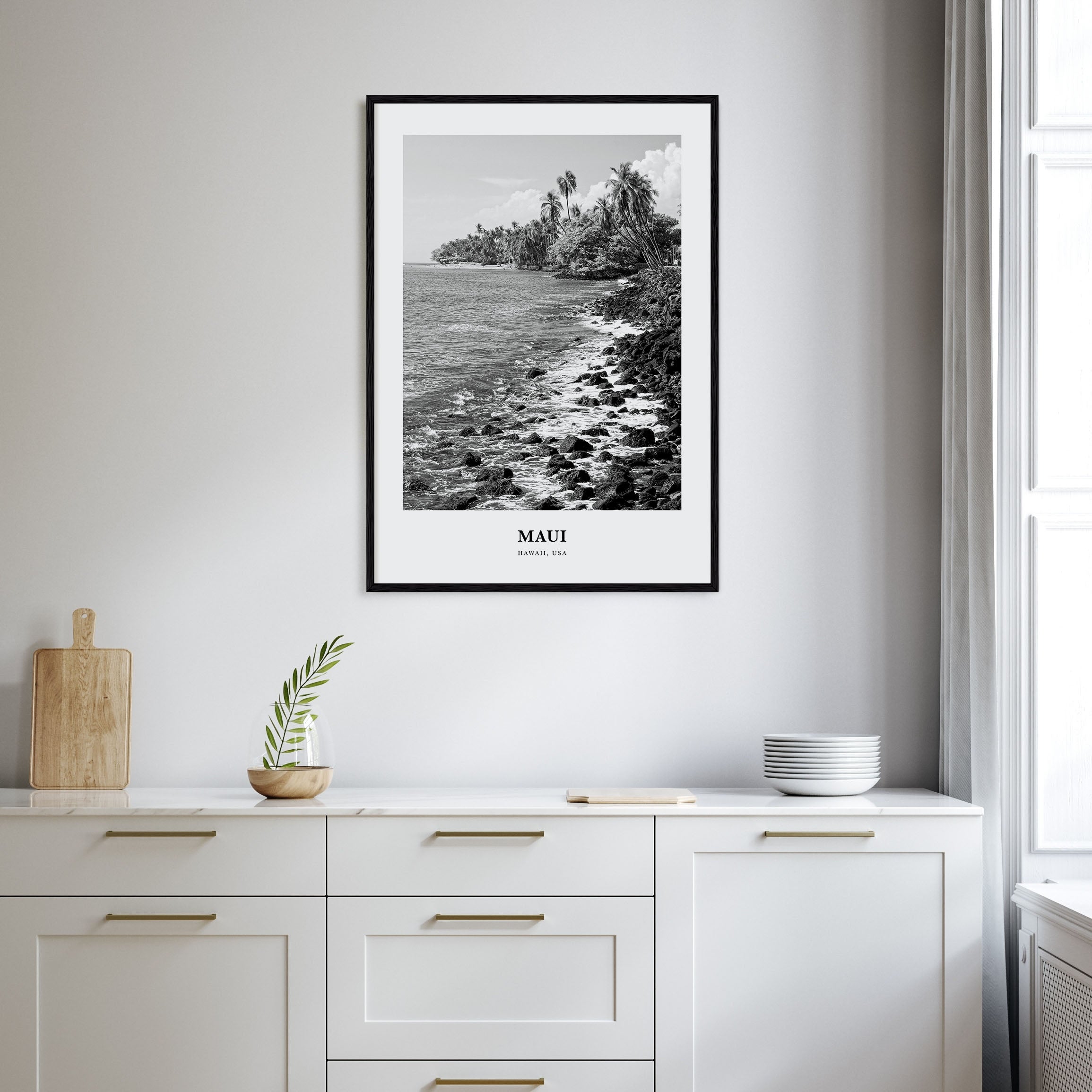 Maui Portrait B&W No 1 Poster
