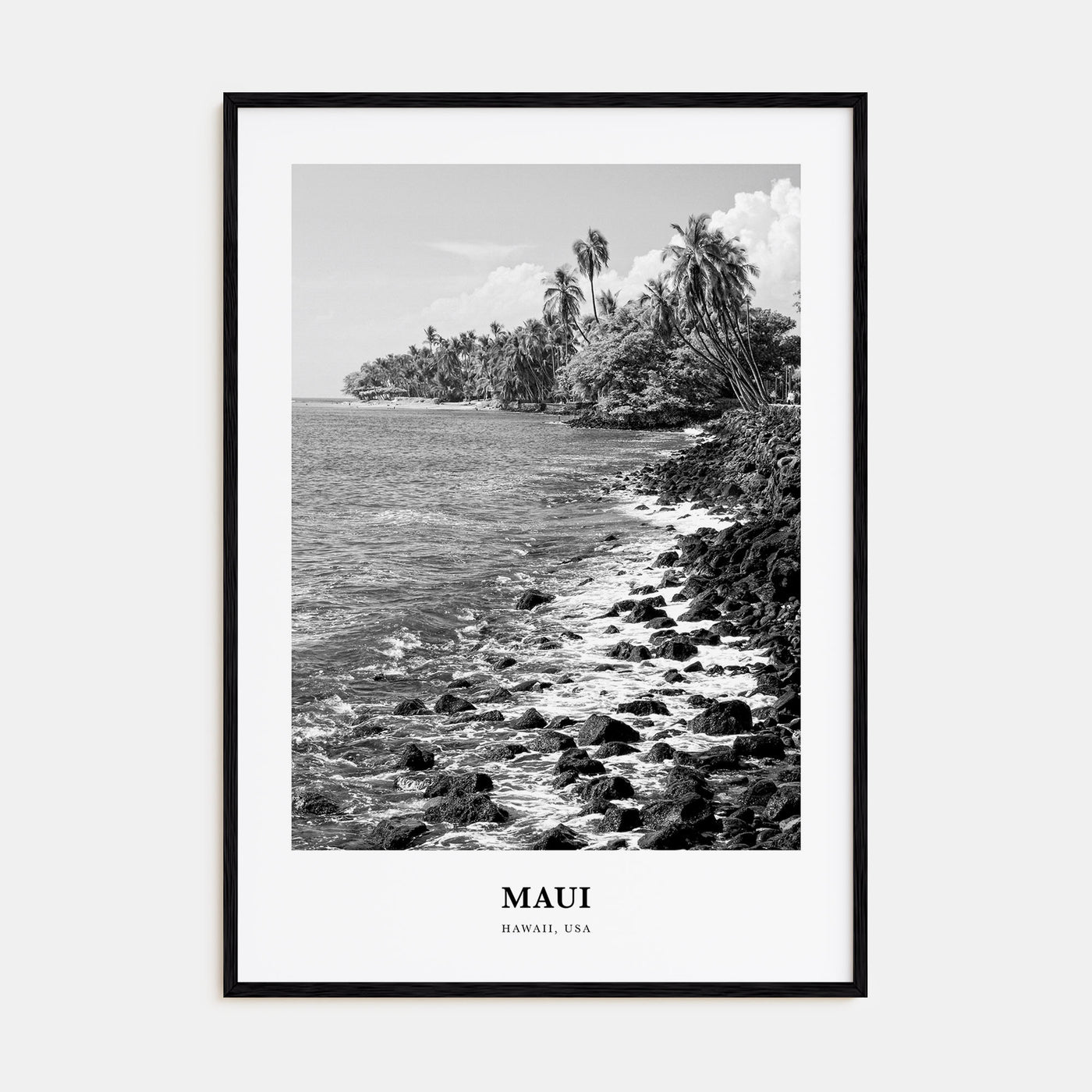 Maui Portrait B&W No 1 Poster