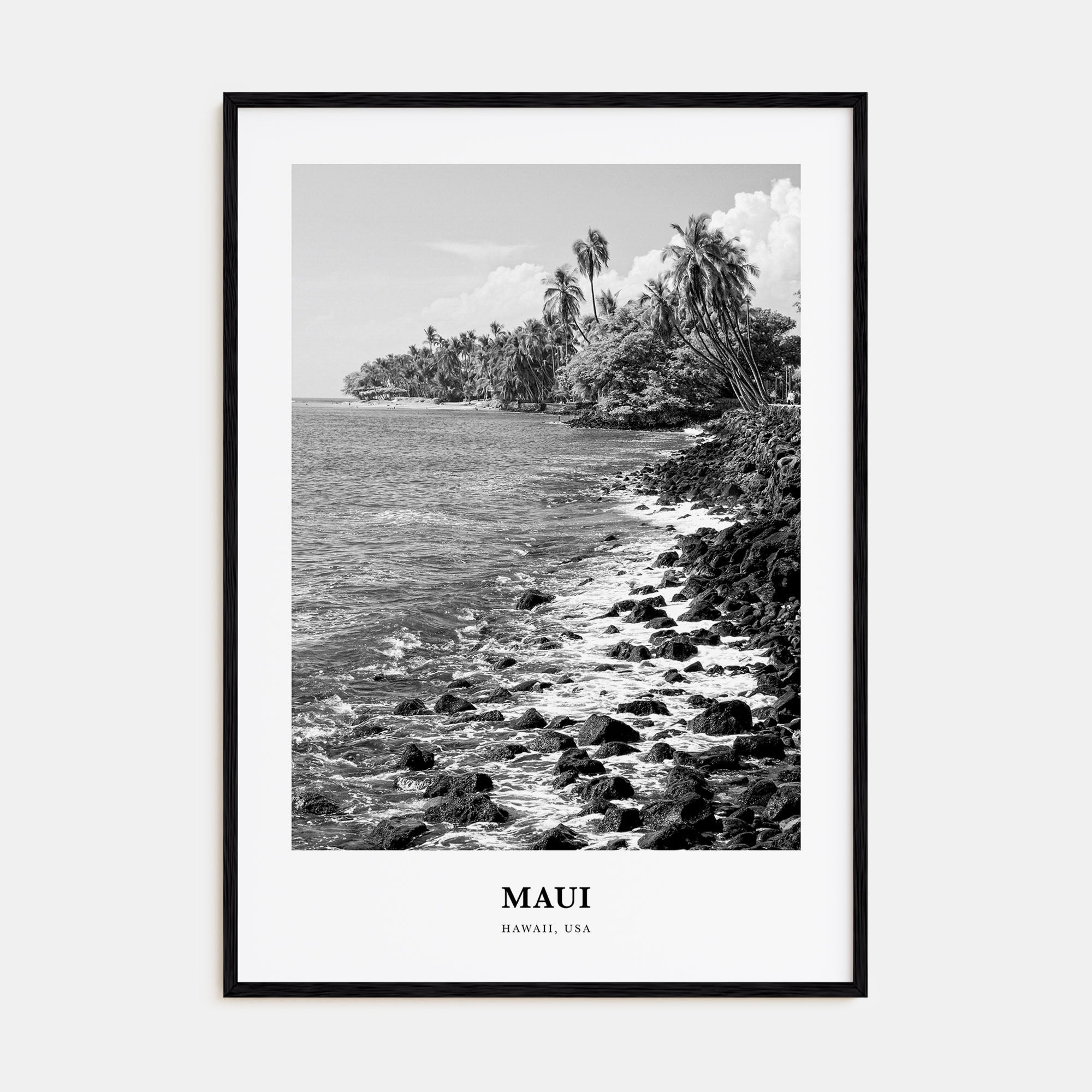 Maui Portrait B&W No 1 Poster