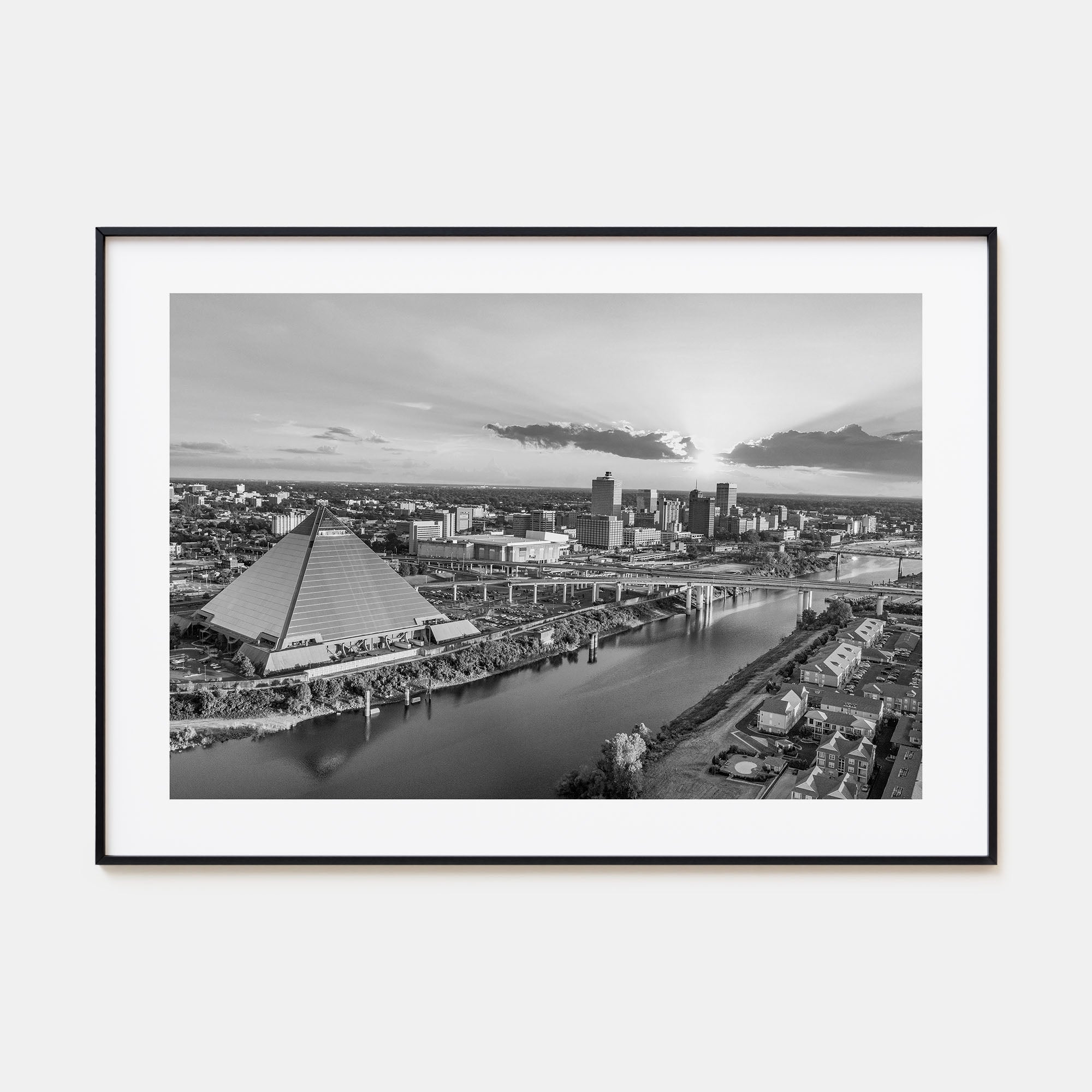 Memphis Landscape B&W Poster