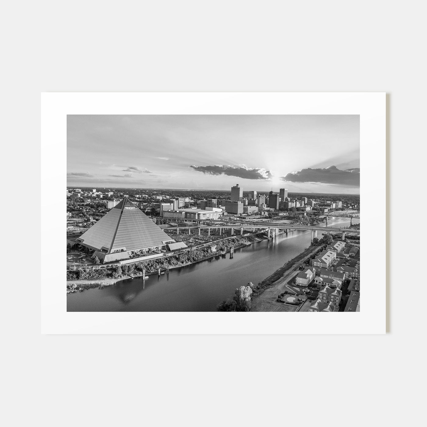Memphis Landscape B&W Poster