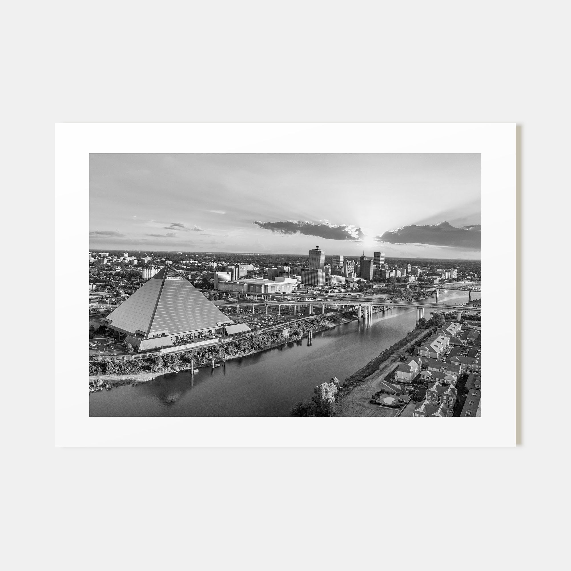 Memphis Landscape B&W Poster