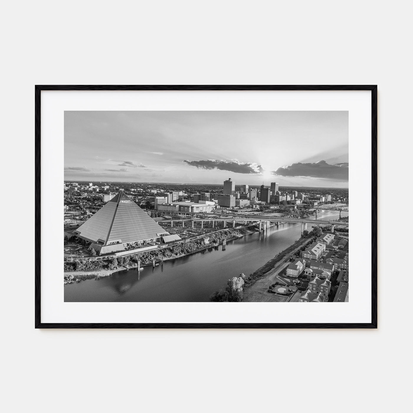 Memphis Landscape B&W Poster