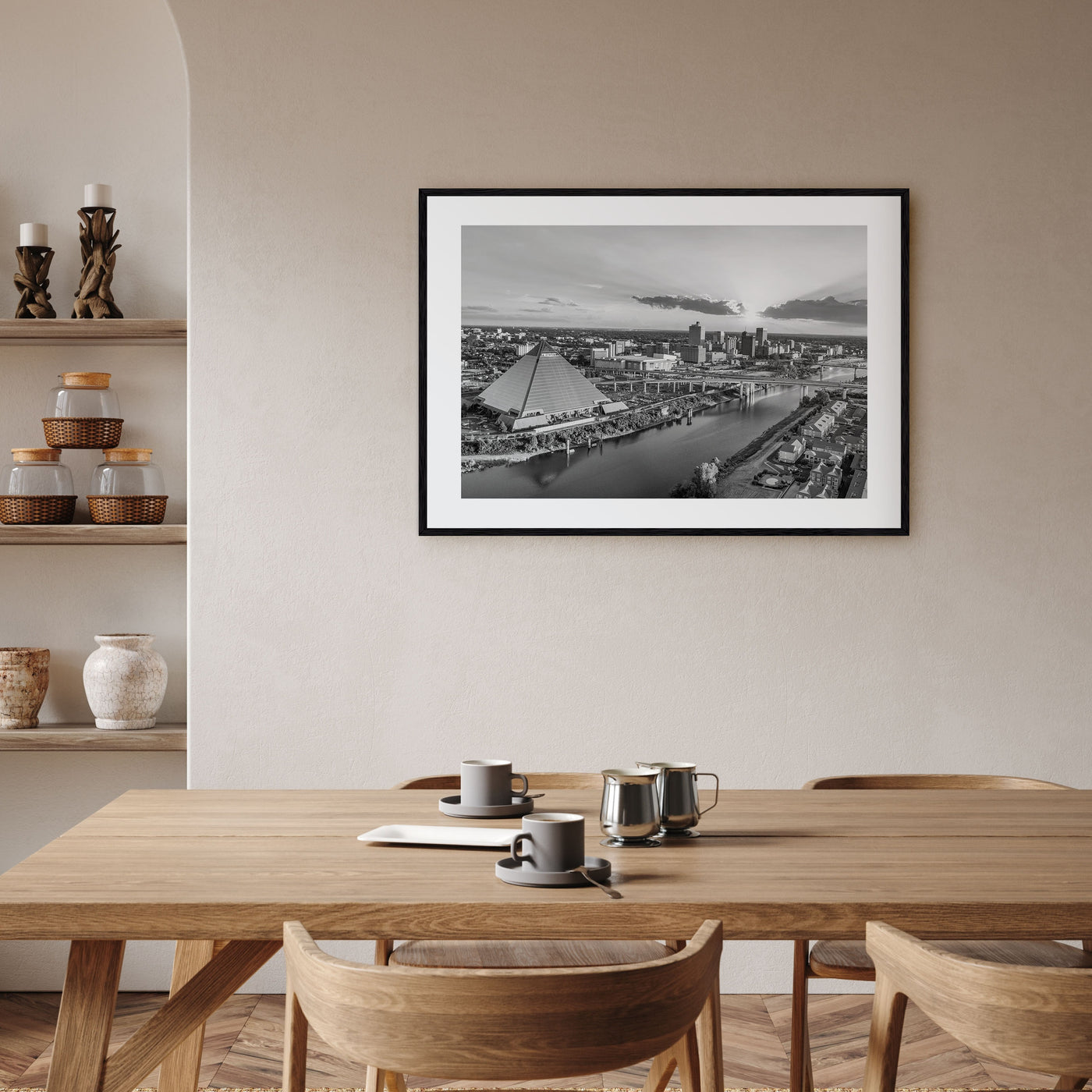 Memphis Landscape B&W Poster