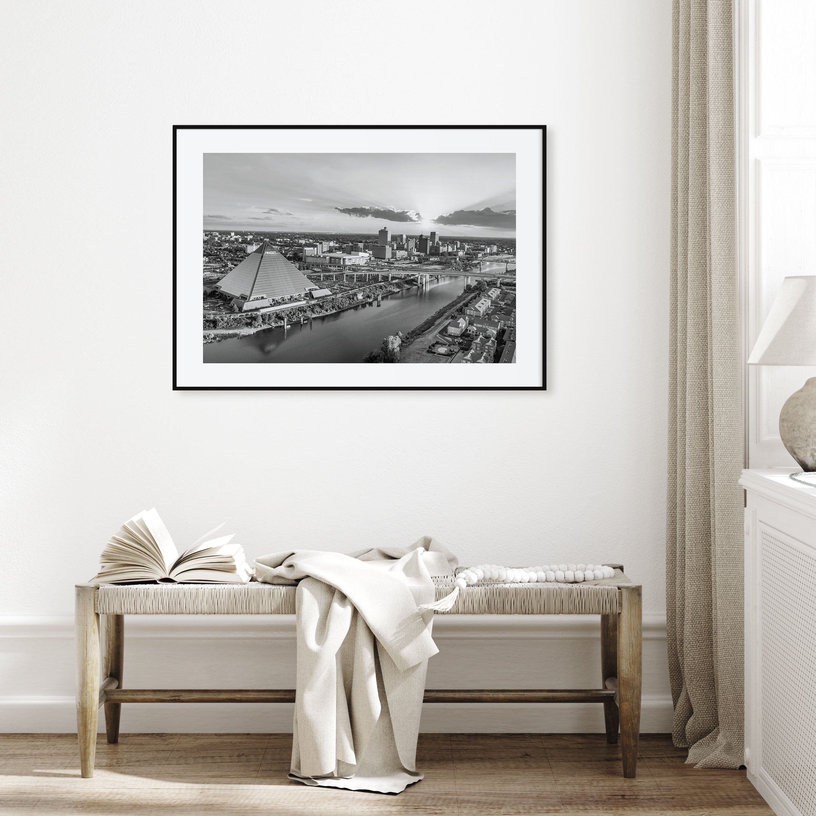 Memphis Landscape B&W Poster
