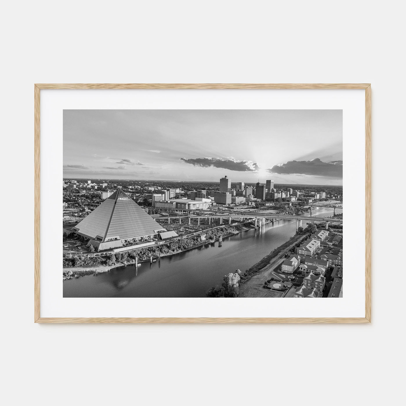 Memphis Landscape B&W Poster