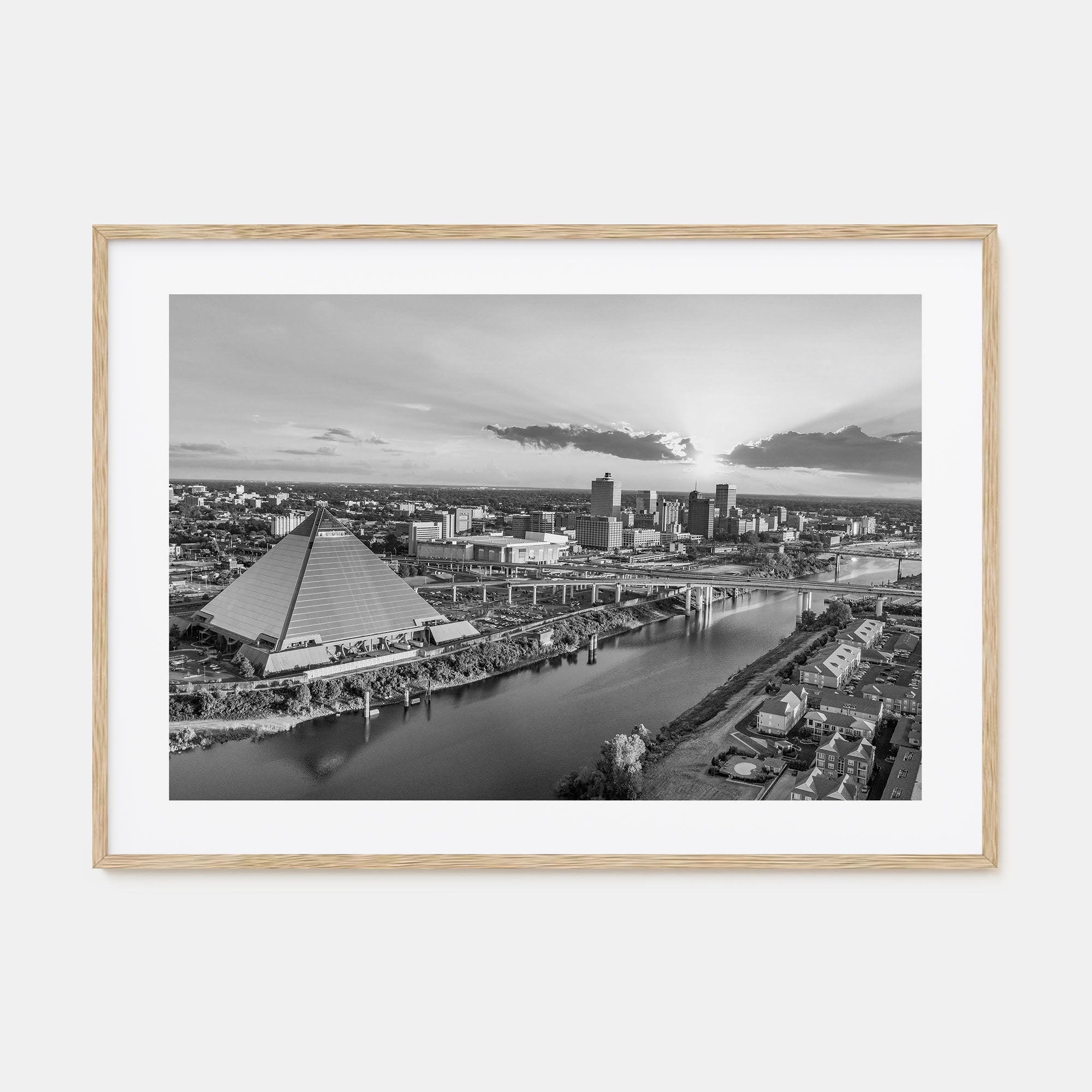 Memphis Landscape B&W Poster