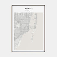 Miami Map Portrait Poster