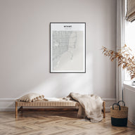 Miami Map Portrait Poster