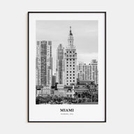 Miami Portrait B&W No 1 Poster