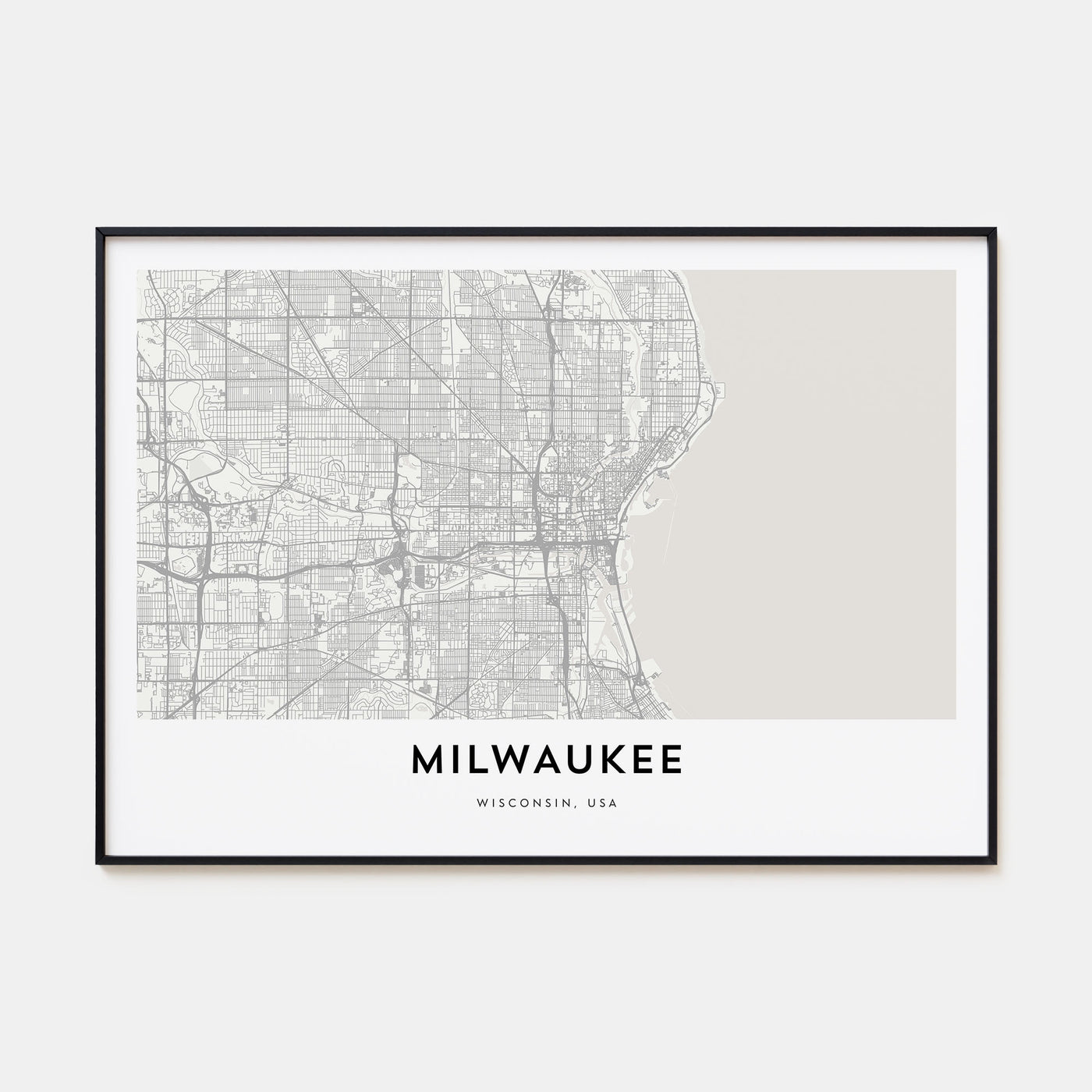 Milwaukee Map Landscape Poster