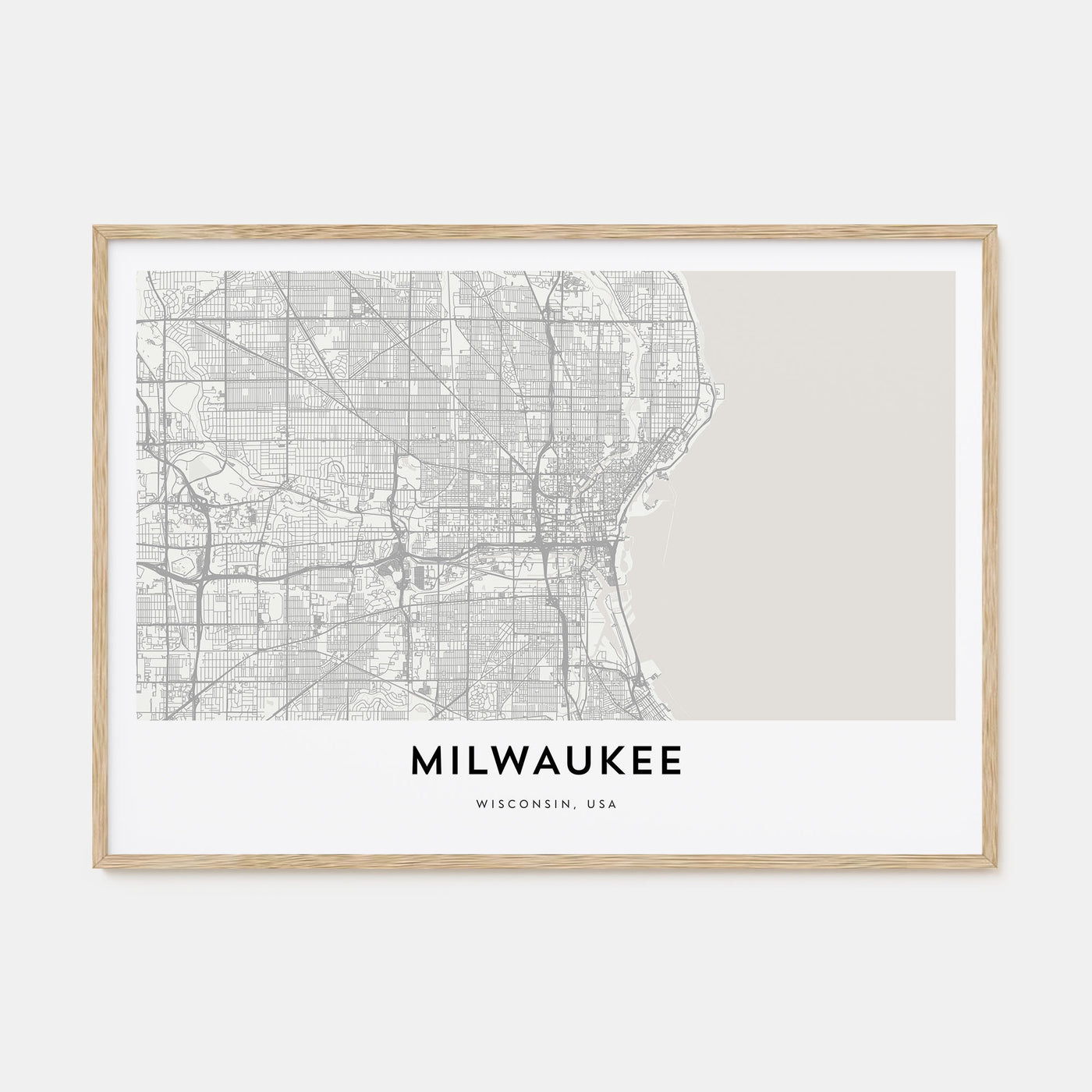 Milwaukee Map Landscape Poster