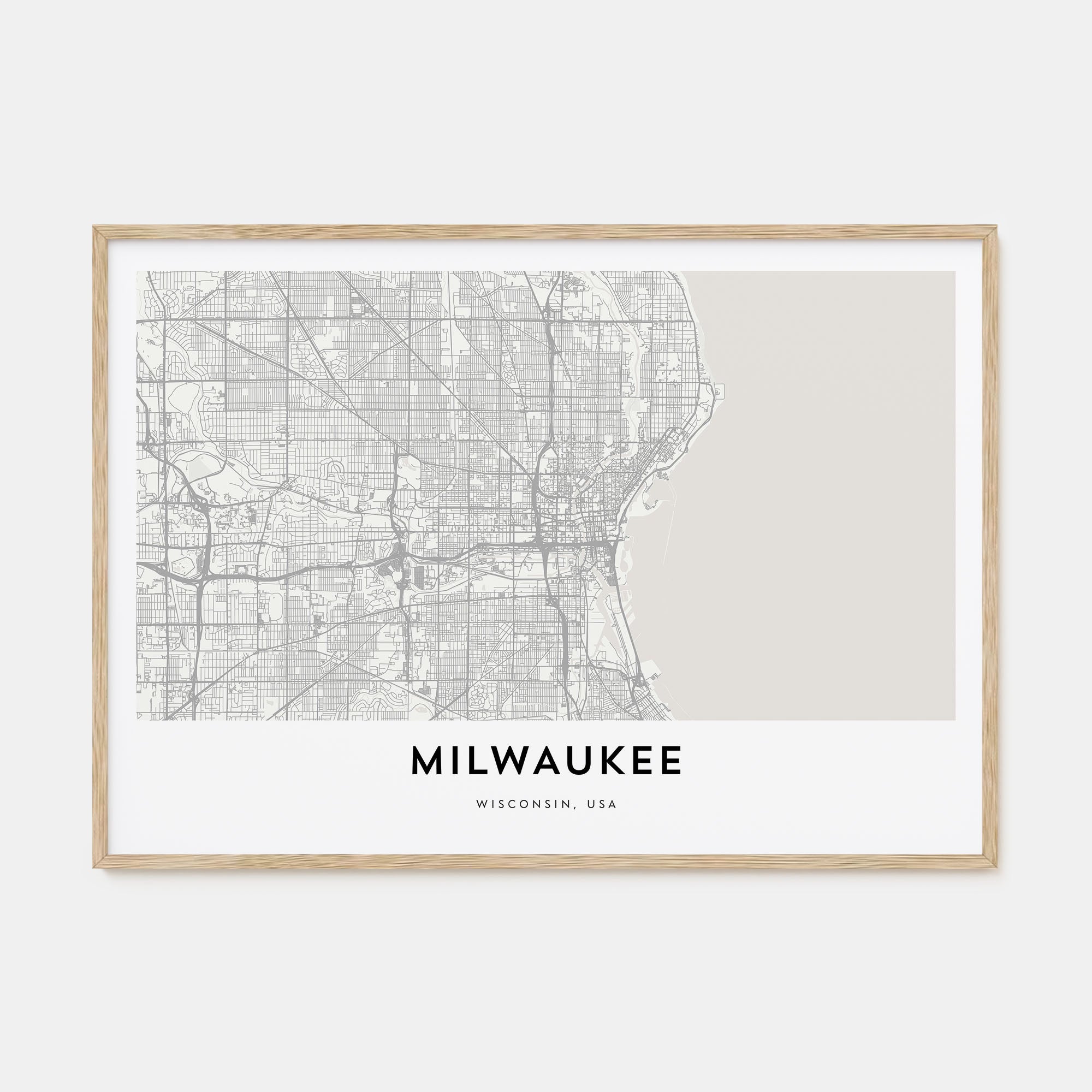 Milwaukee Map Landscape Poster