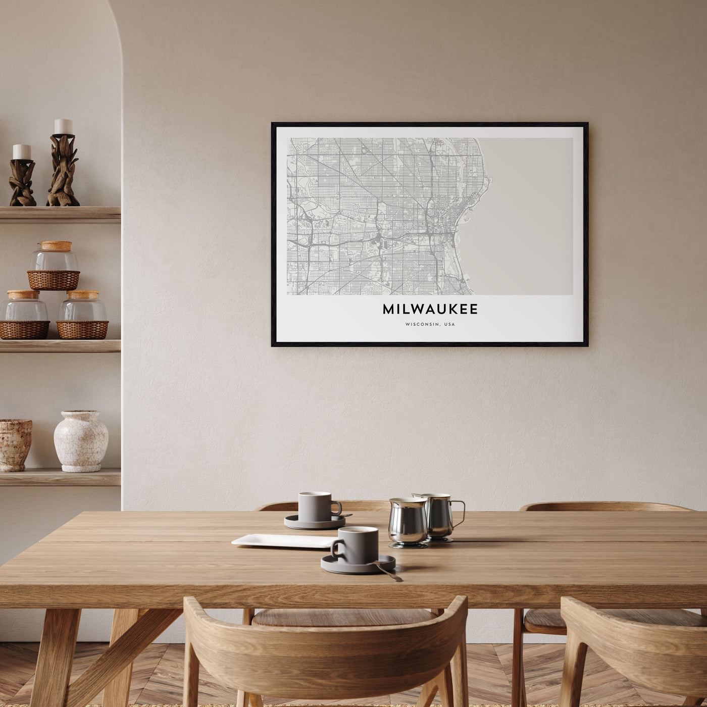 Milwaukee Map Landscape Poster
