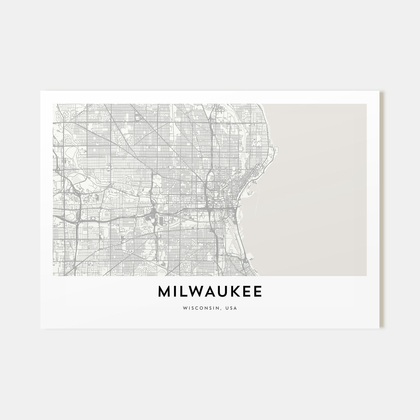 Milwaukee Map Landscape Poster