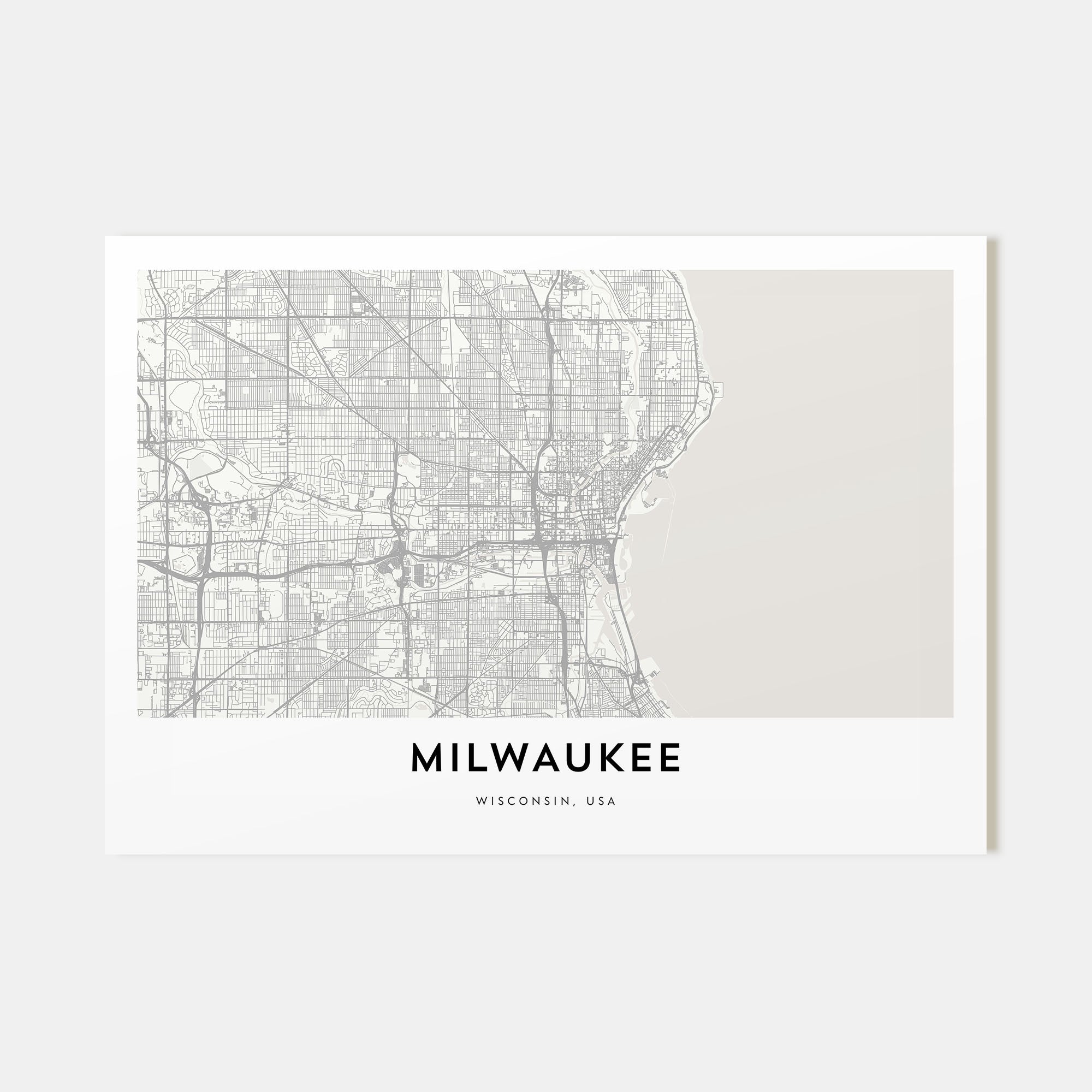 Milwaukee Map Landscape Poster