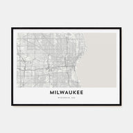 Milwaukee Map Landscape Poster