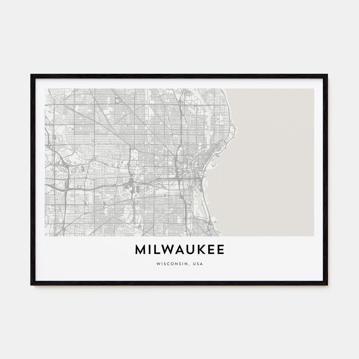 Milwaukee Map Landscape Poster