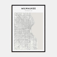 Milwaukee Map Portrait Poster