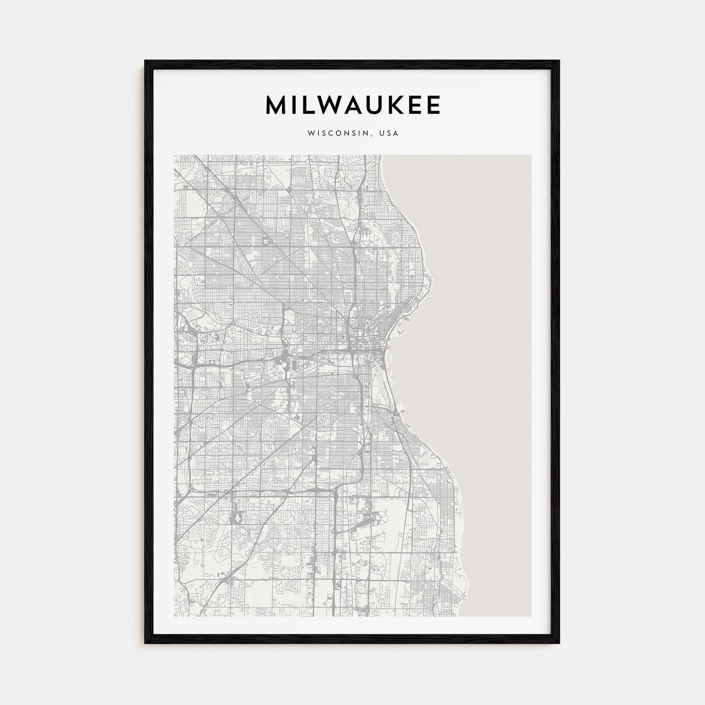Milwaukee Map Portrait Poster
