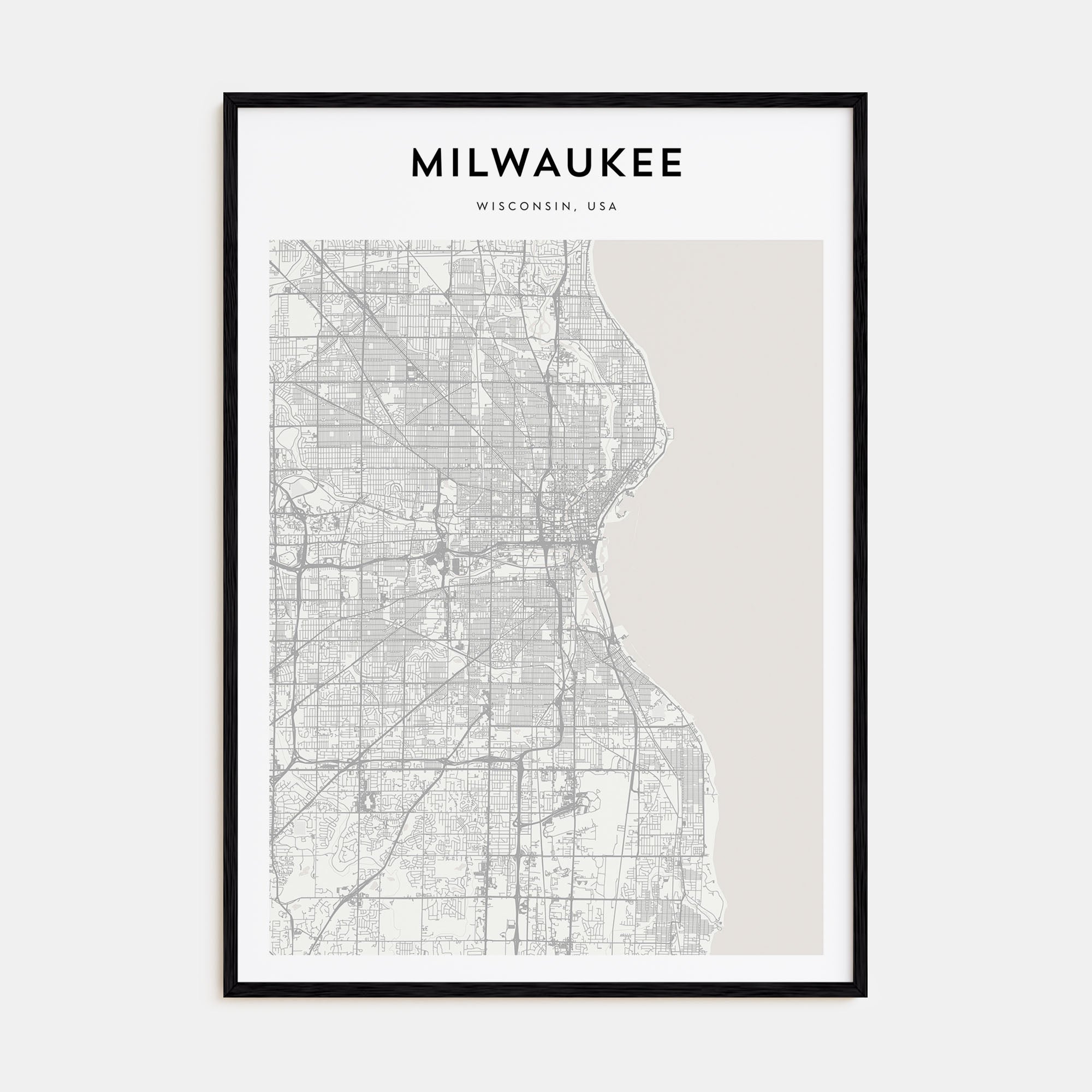Milwaukee Map Portrait Poster
