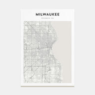 Milwaukee Map Portrait Poster