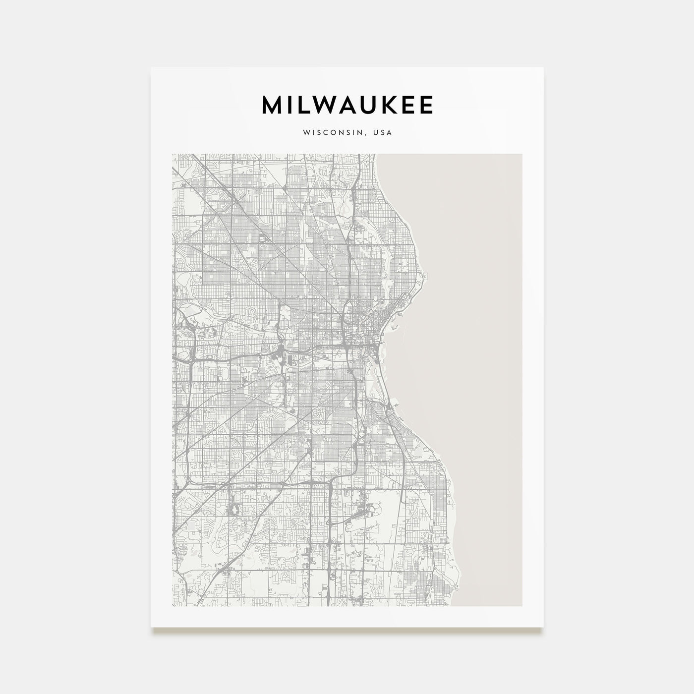 Milwaukee Map Portrait Poster