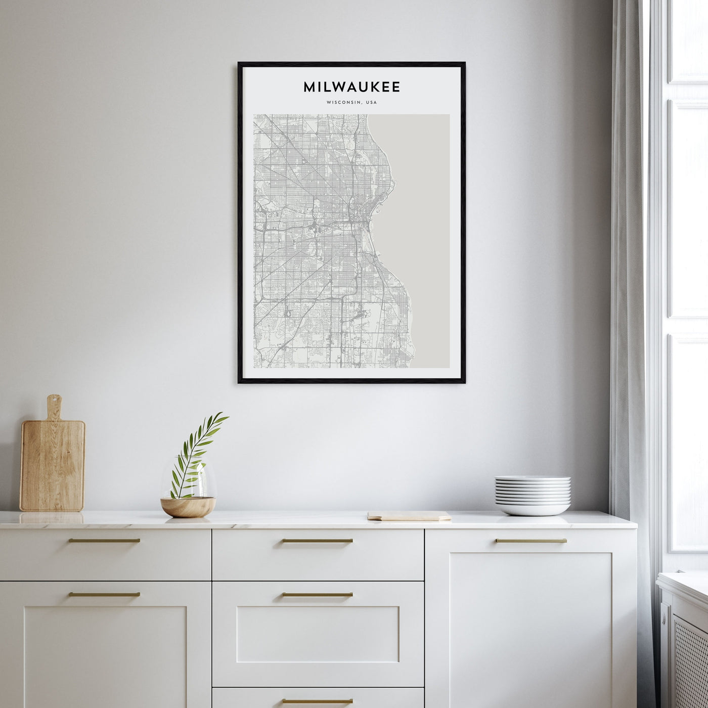 Milwaukee Map Portrait Poster