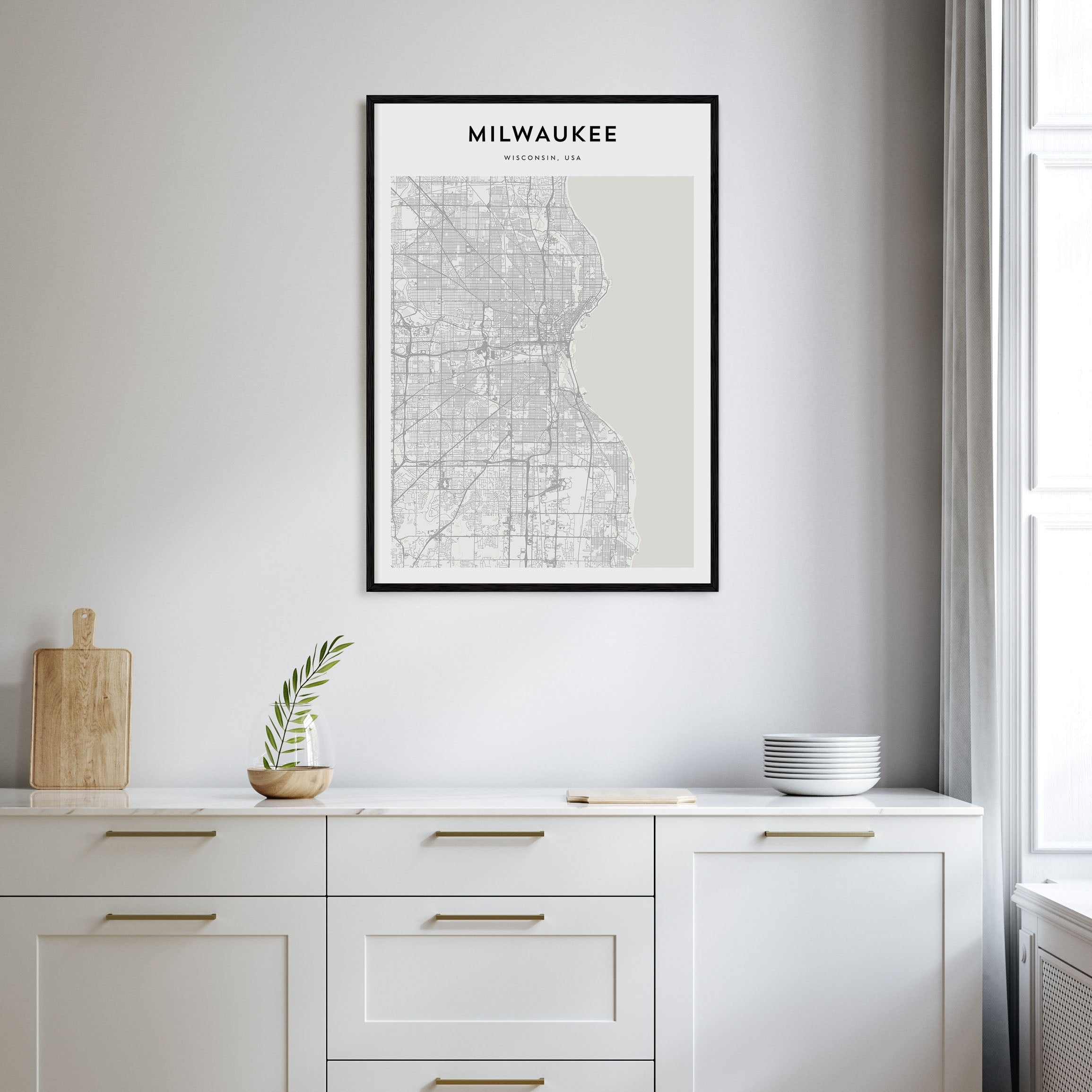 Milwaukee Map Portrait Poster