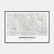 Minneapolis Map Landscape Poster
