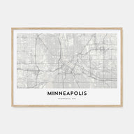 Minneapolis Map Landscape Poster