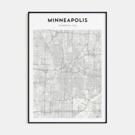 Minneapolis Map Portrait Poster