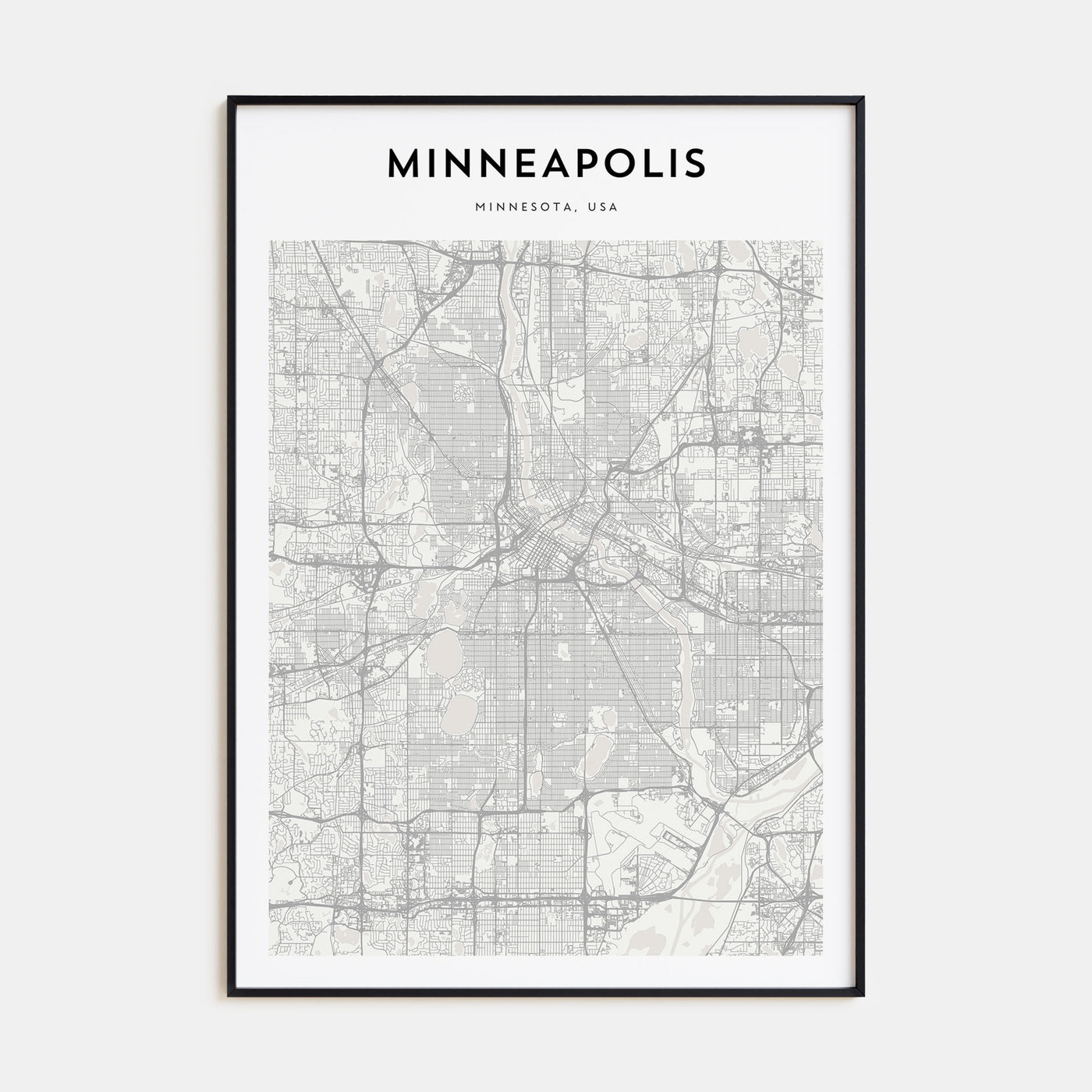 Minneapolis Map Portrait Poster
