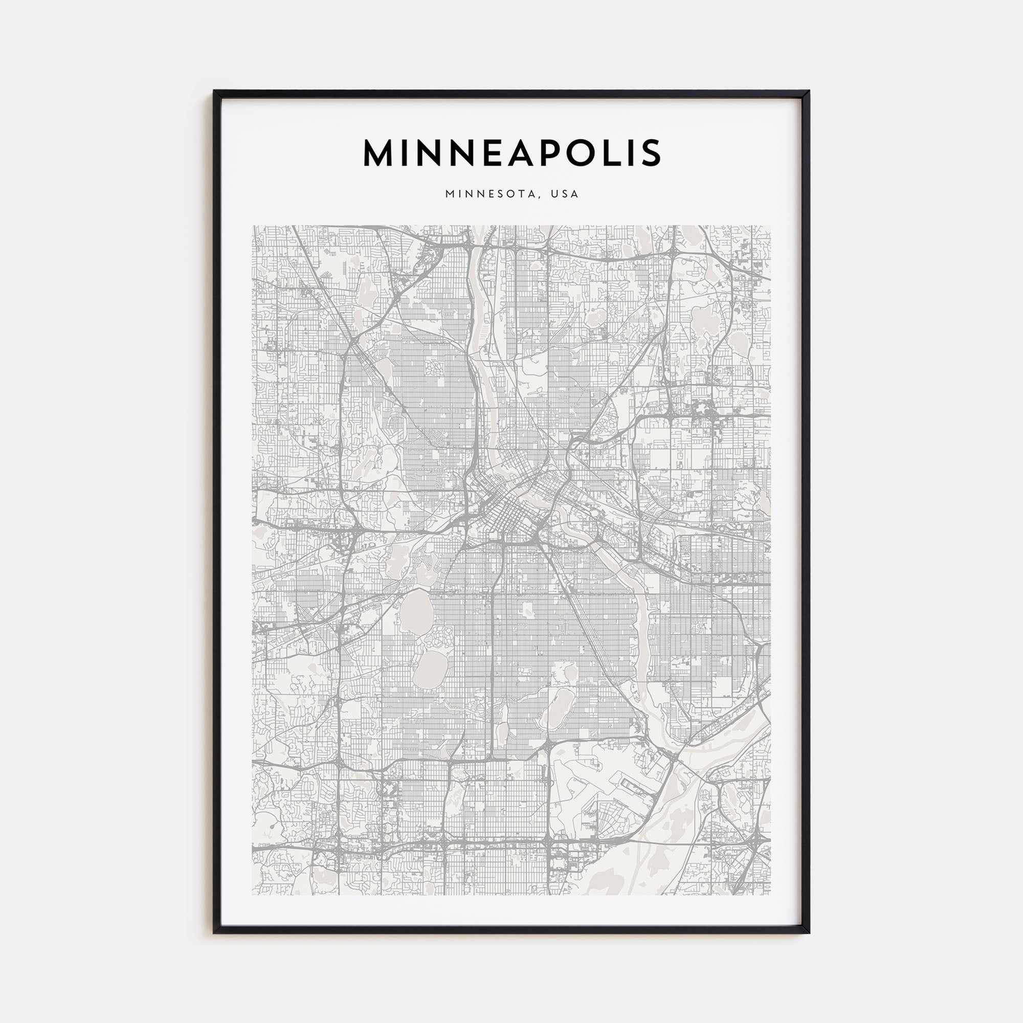 Minneapolis Map Portrait Poster