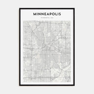 Minneapolis Map Portrait Poster