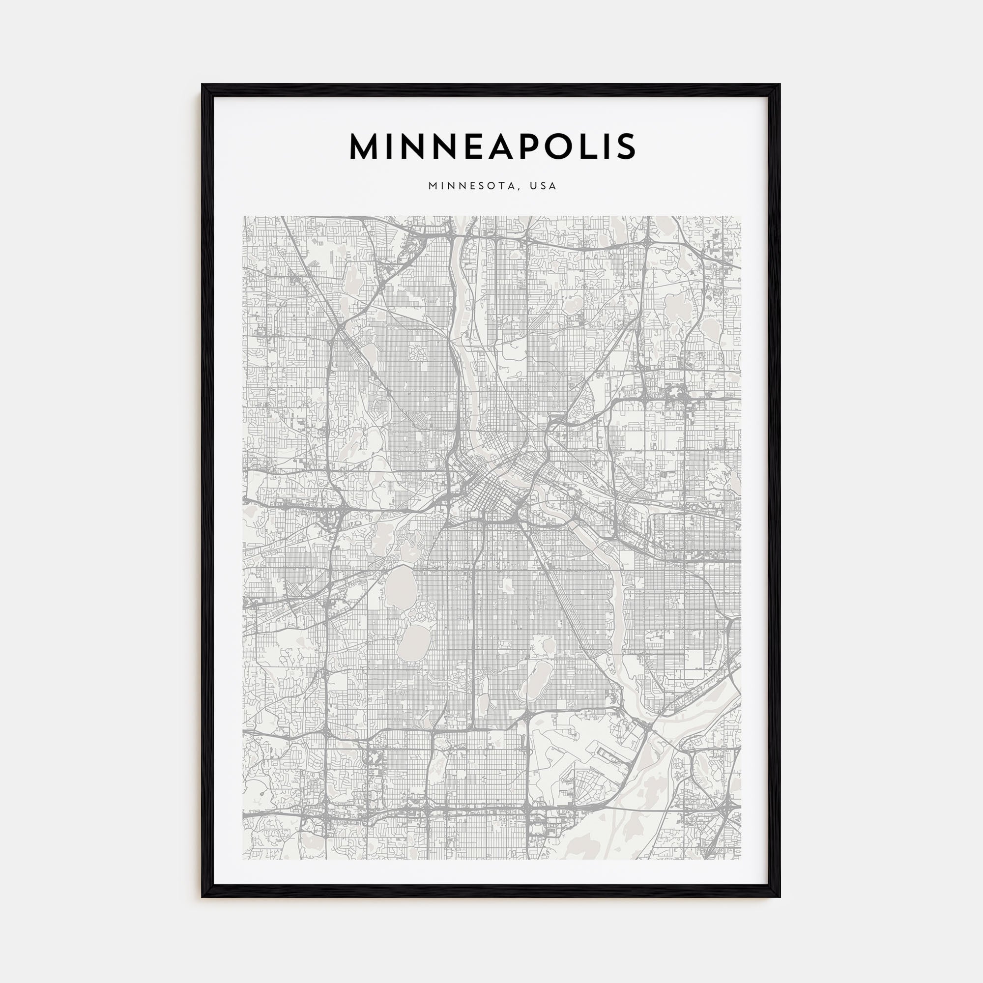 Minneapolis Map Portrait Poster