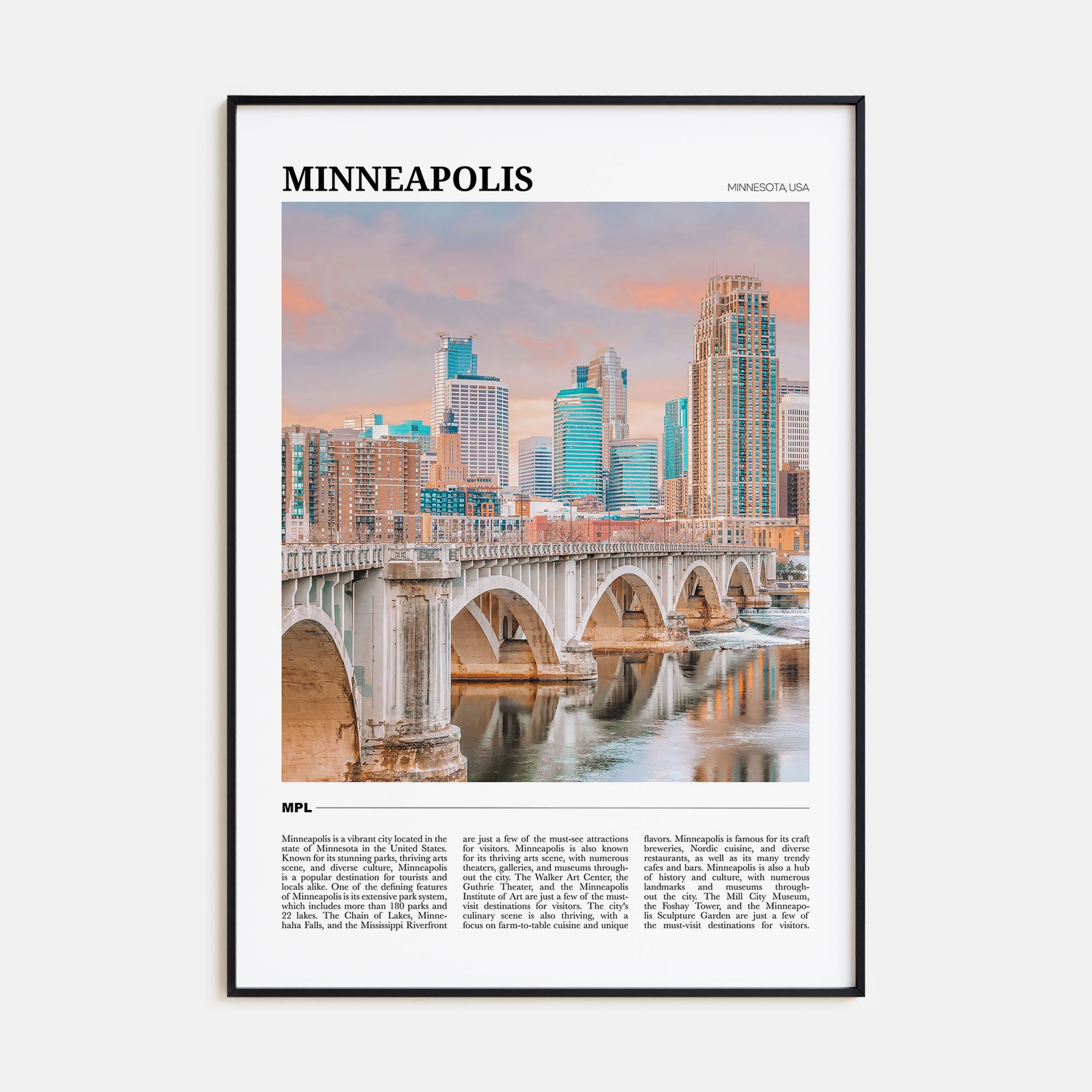Minneapolis Travel Color No 2 Poster